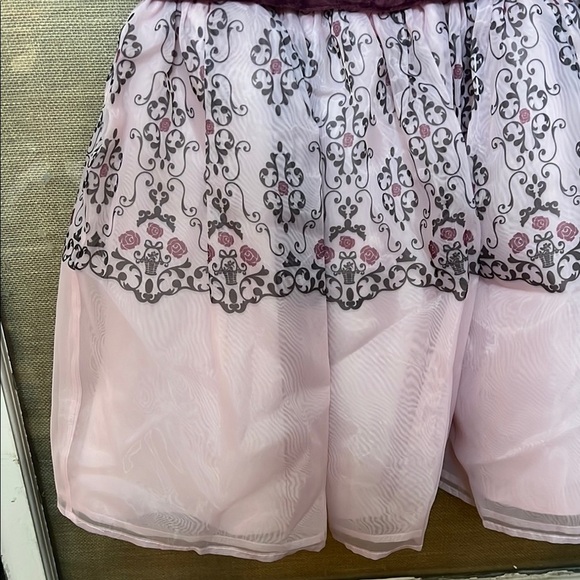 🎀Disney Princess Aurora/ Sleeping Beauty Pink Floral Embroidered Party Dress - Picture 3 of 10